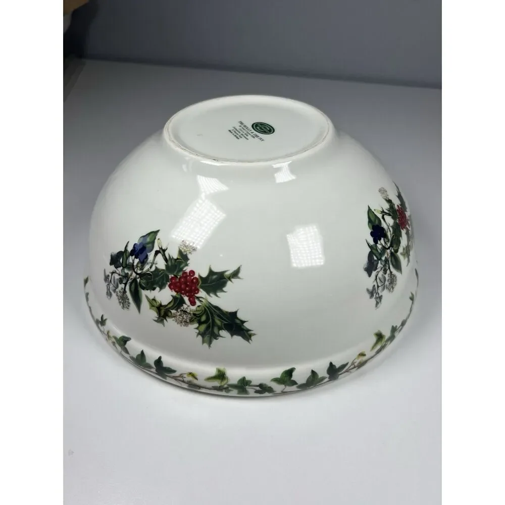 Portmeirion The HOLLY AND THE IVY Serving Bowl 9” Anwyl Cooper Willis Botanical